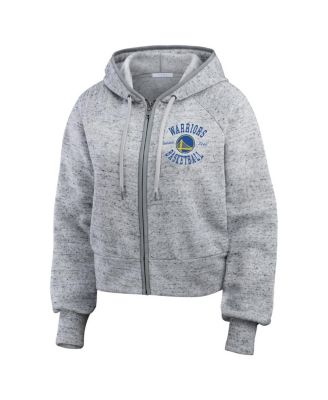 Women's Heather Gray Golden State Warriors Speckled Radiator Full-Zip Hoodie