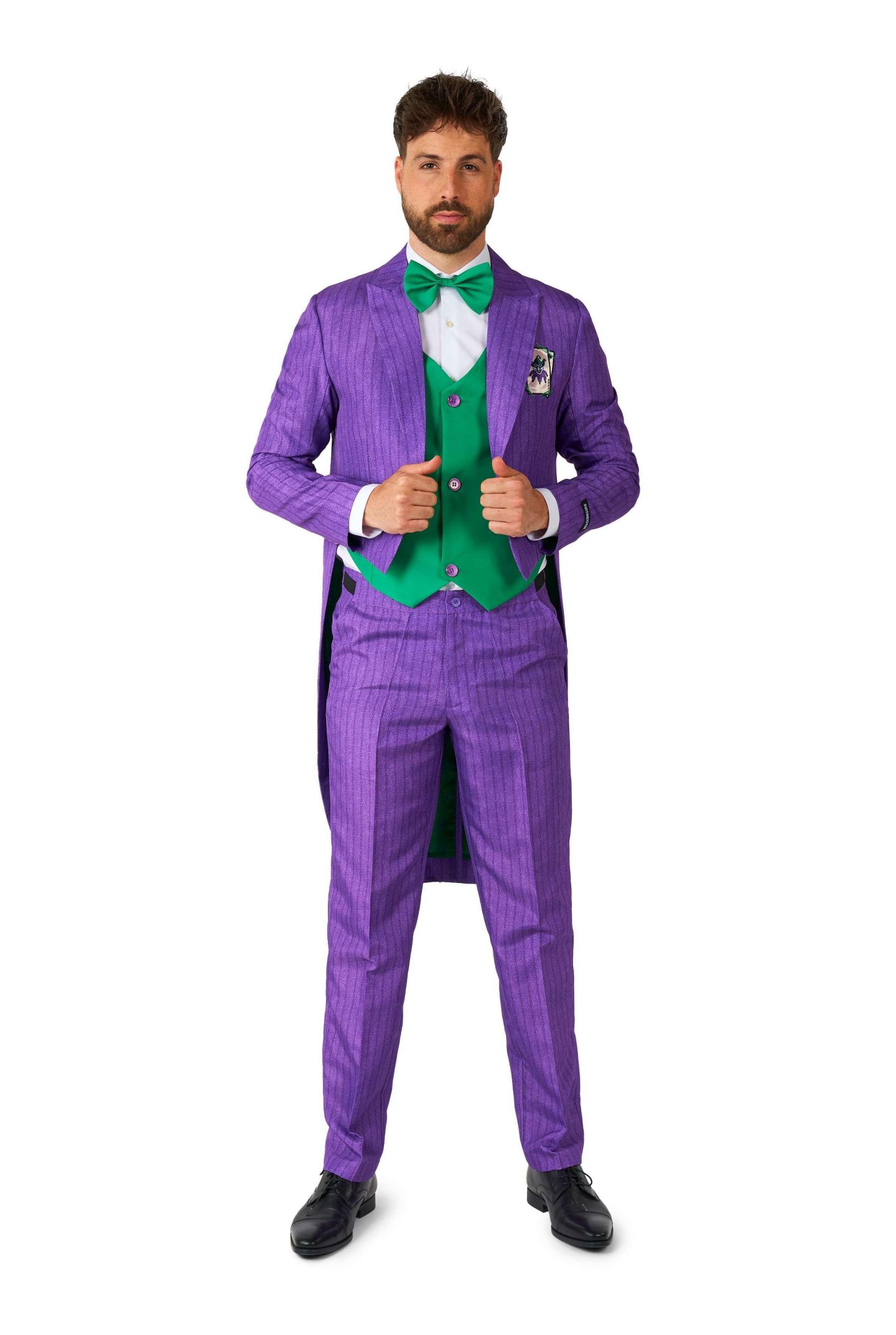 Suitmeister Men's Official DC Comics Joker Tailcoat Costume Suits, цвет: Фиолетовый — фото 1