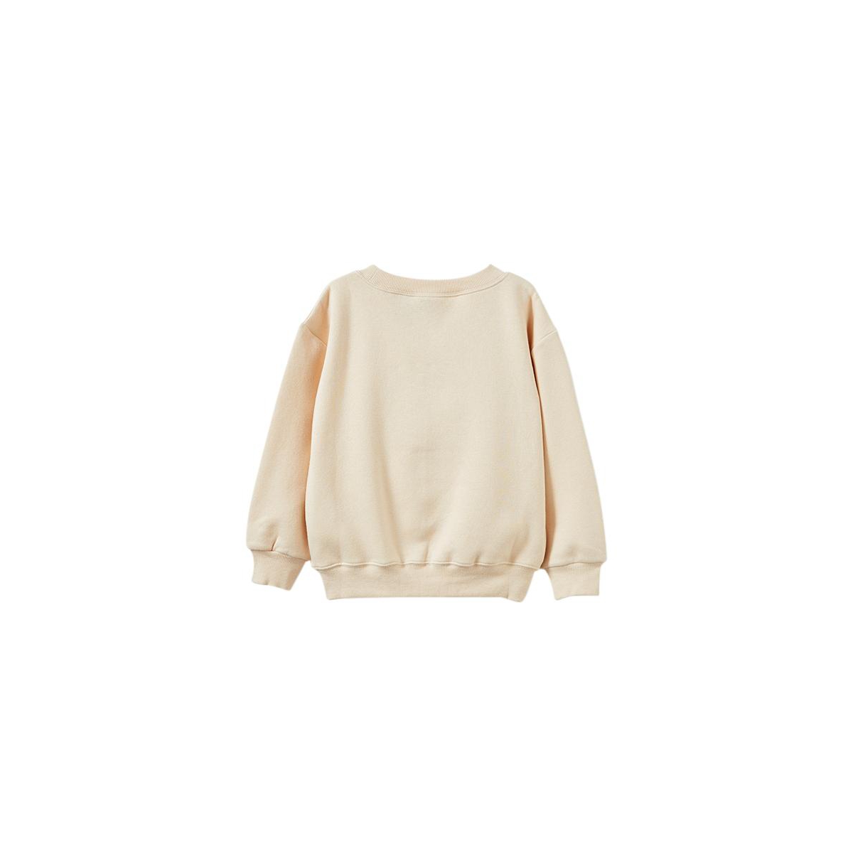 Cotton On Little Girls License Dusty Fleece Crew Neck -buttercream