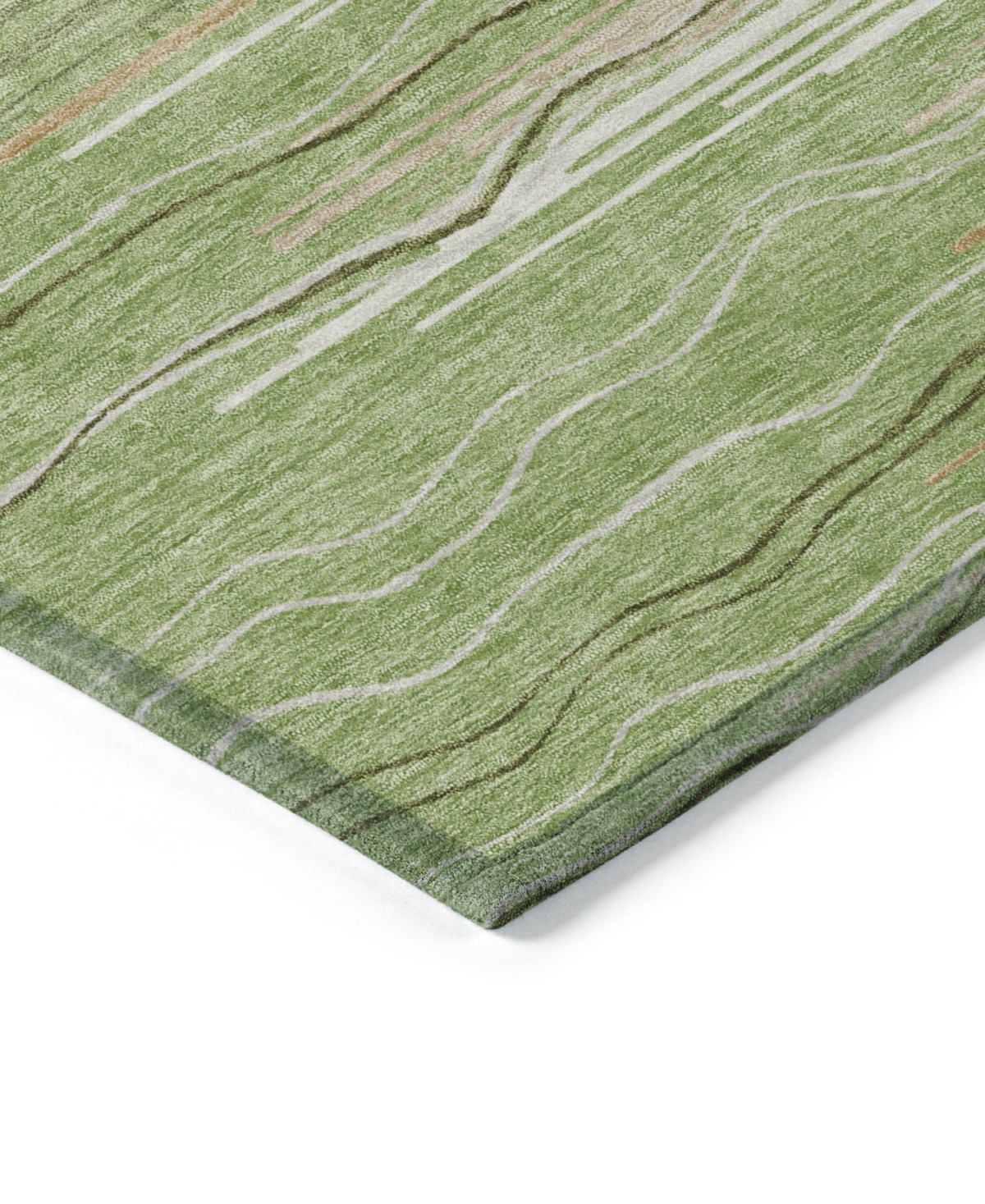 Addison Chantille Machine Washable Acn996 5'x7'6" Area Rug In Green