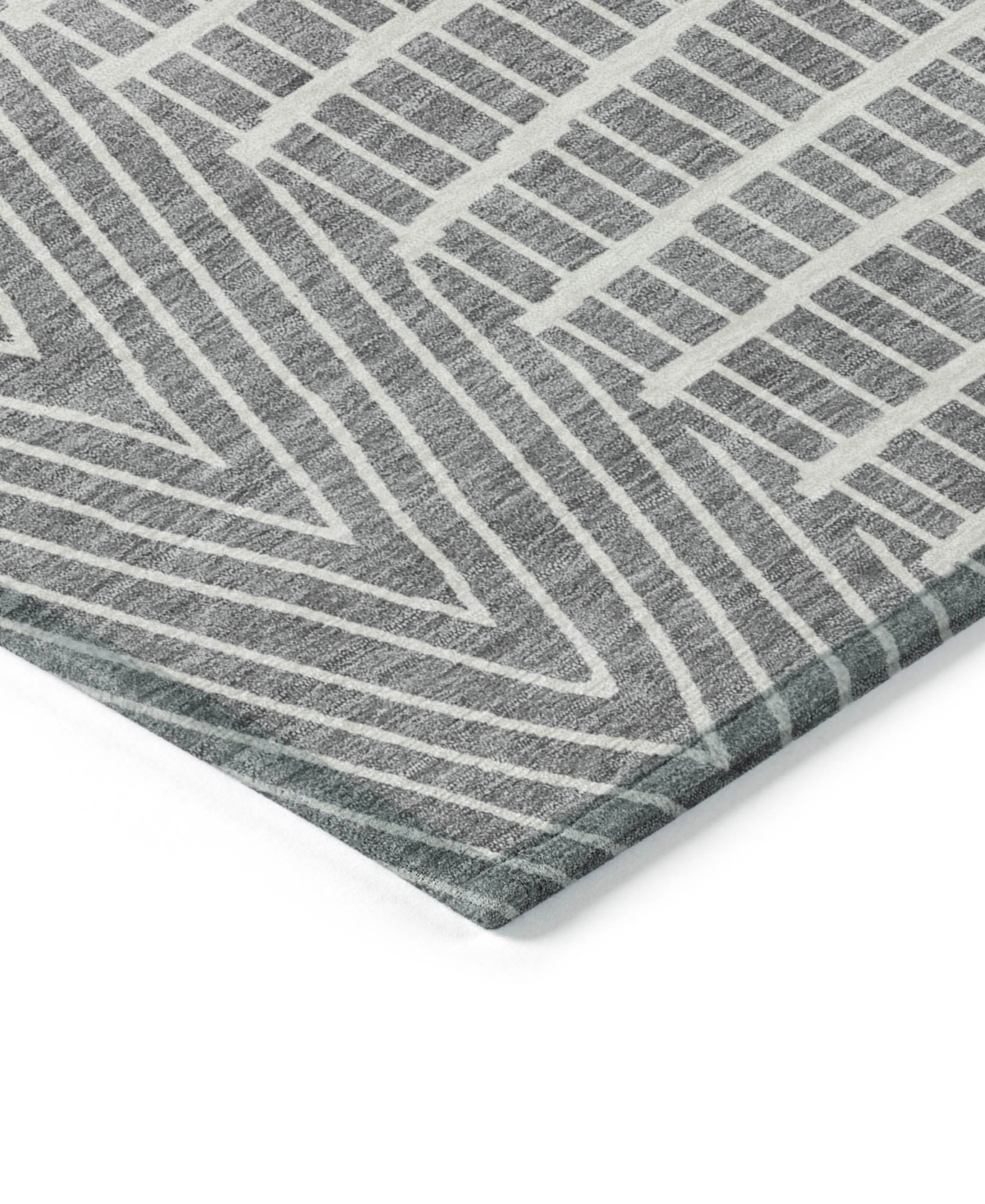 Addison Chantille Machine Washable Acn990 5'x7'6" Area Rug In Gray
