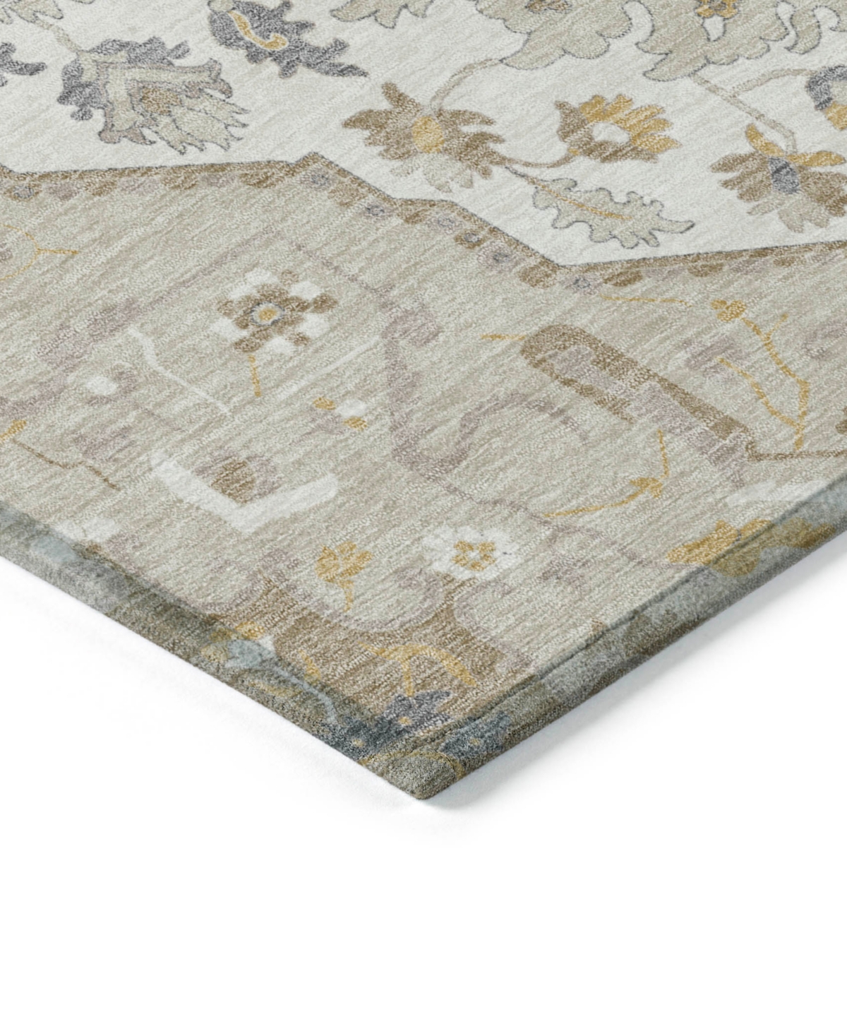 Addison Chantille Machine Washable Acn985 5'x7'6" Area Rug In Beige