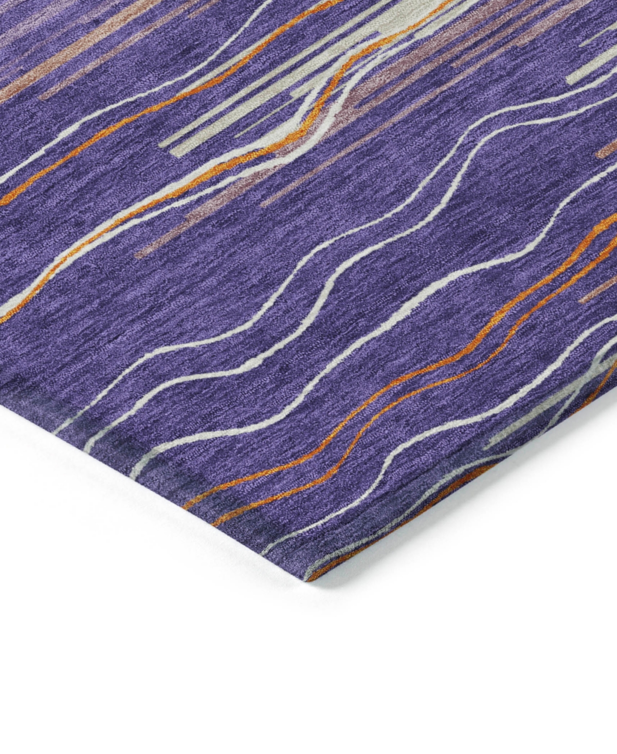 Shop Addison Chantille Machine Washable Acn996 2'3"x7'6" Runner Area Rug In Purple