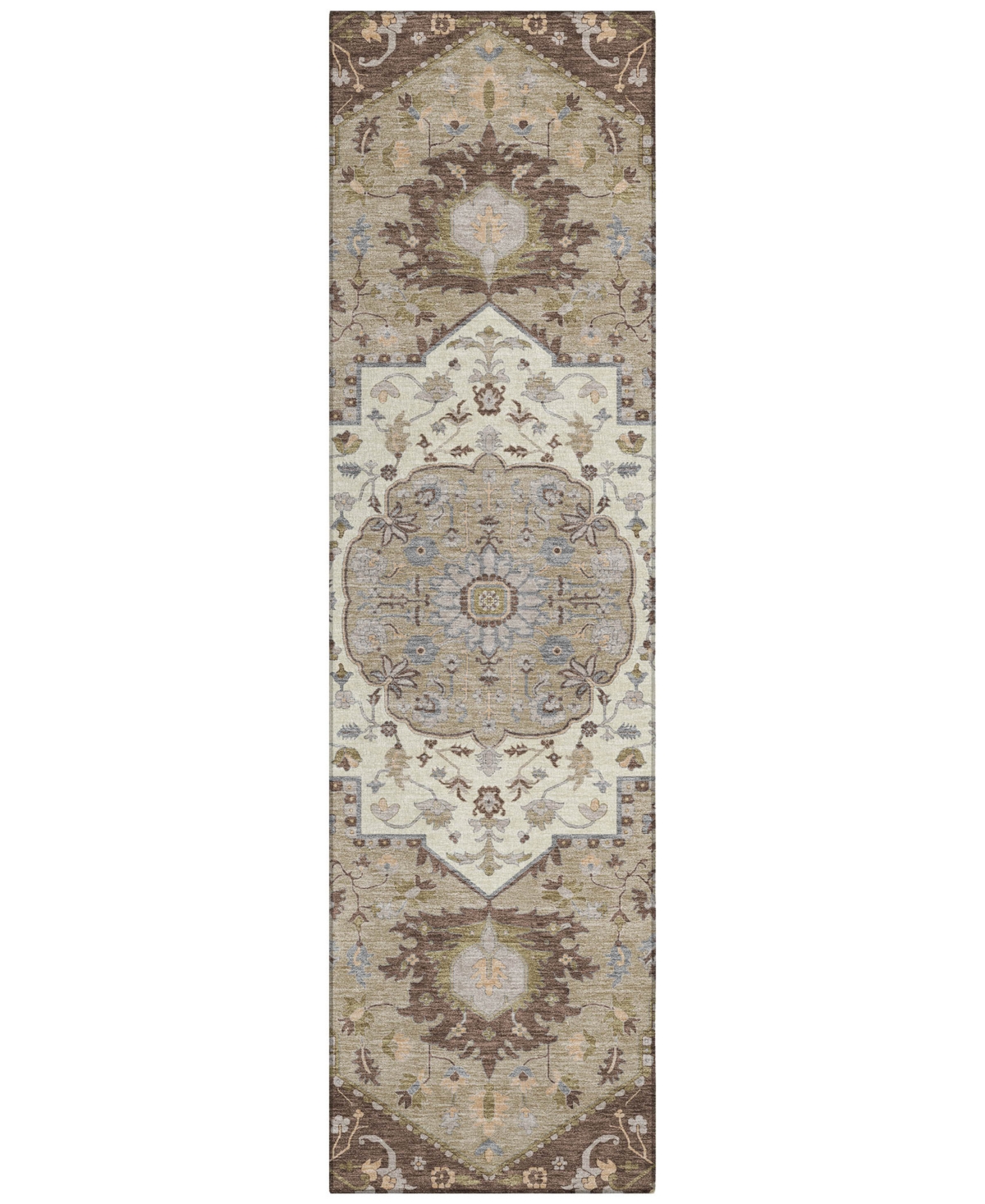 Addison Chantille Machine Washable Acn985 2'3"x7'6" Runner Area Rug In Chocolate