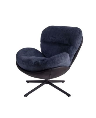 Modern 360 Swivel Lounge Chair in Navy