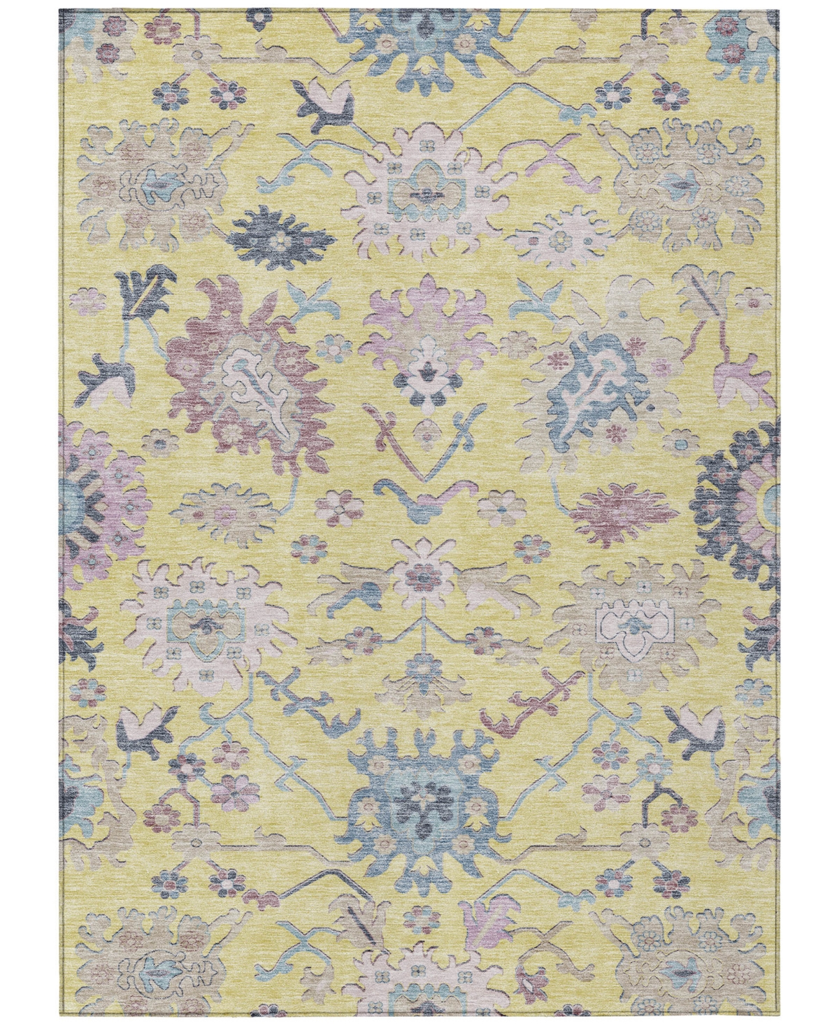 Addison Chantille Machine Washable Acn1154 9'x12' Area Rug In Yellow