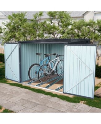 Outdoor Steel Bike Shed (Black