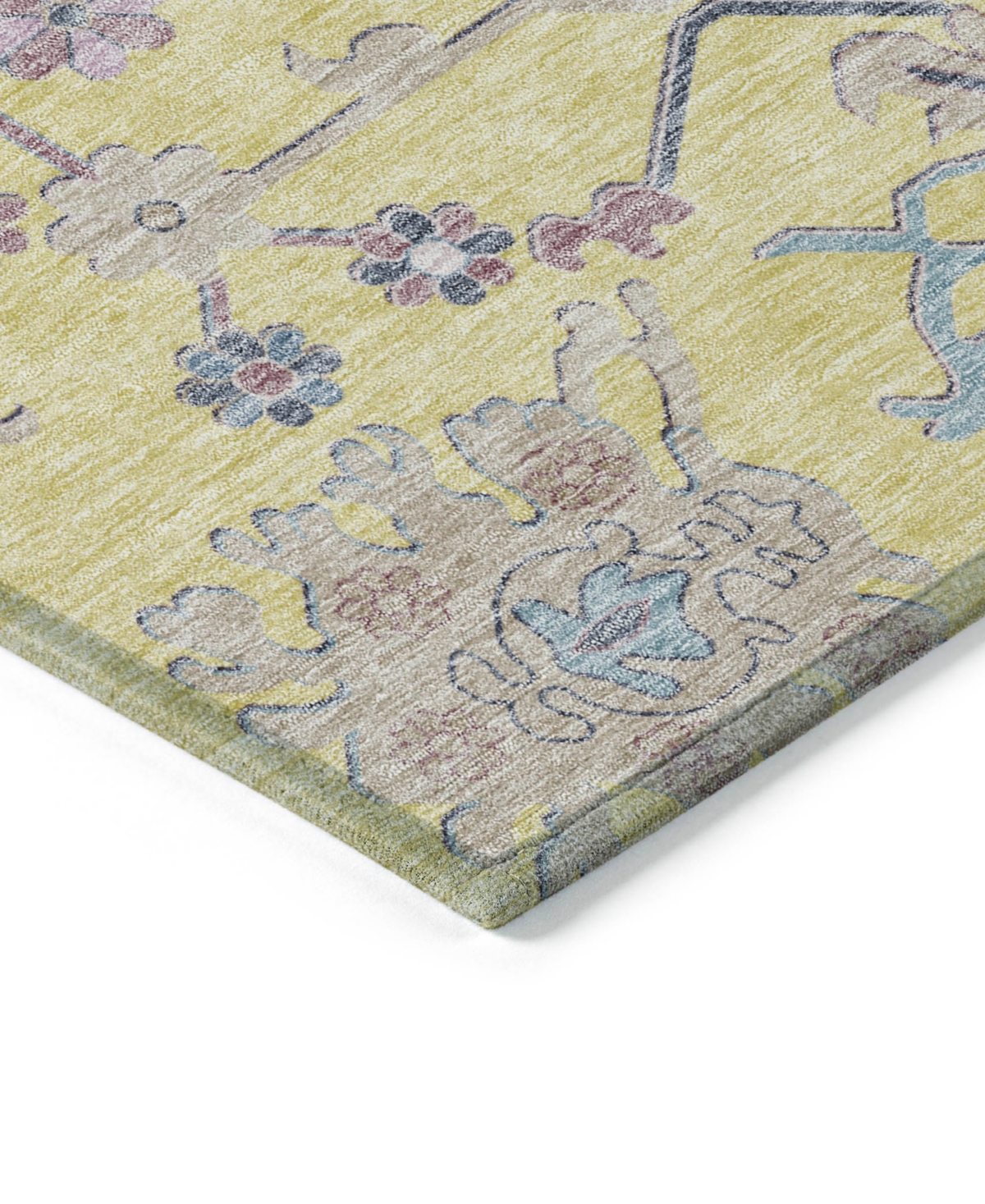 Addison Chantille Machine Washable Acn1154 9'x12' Area Rug In Yellow