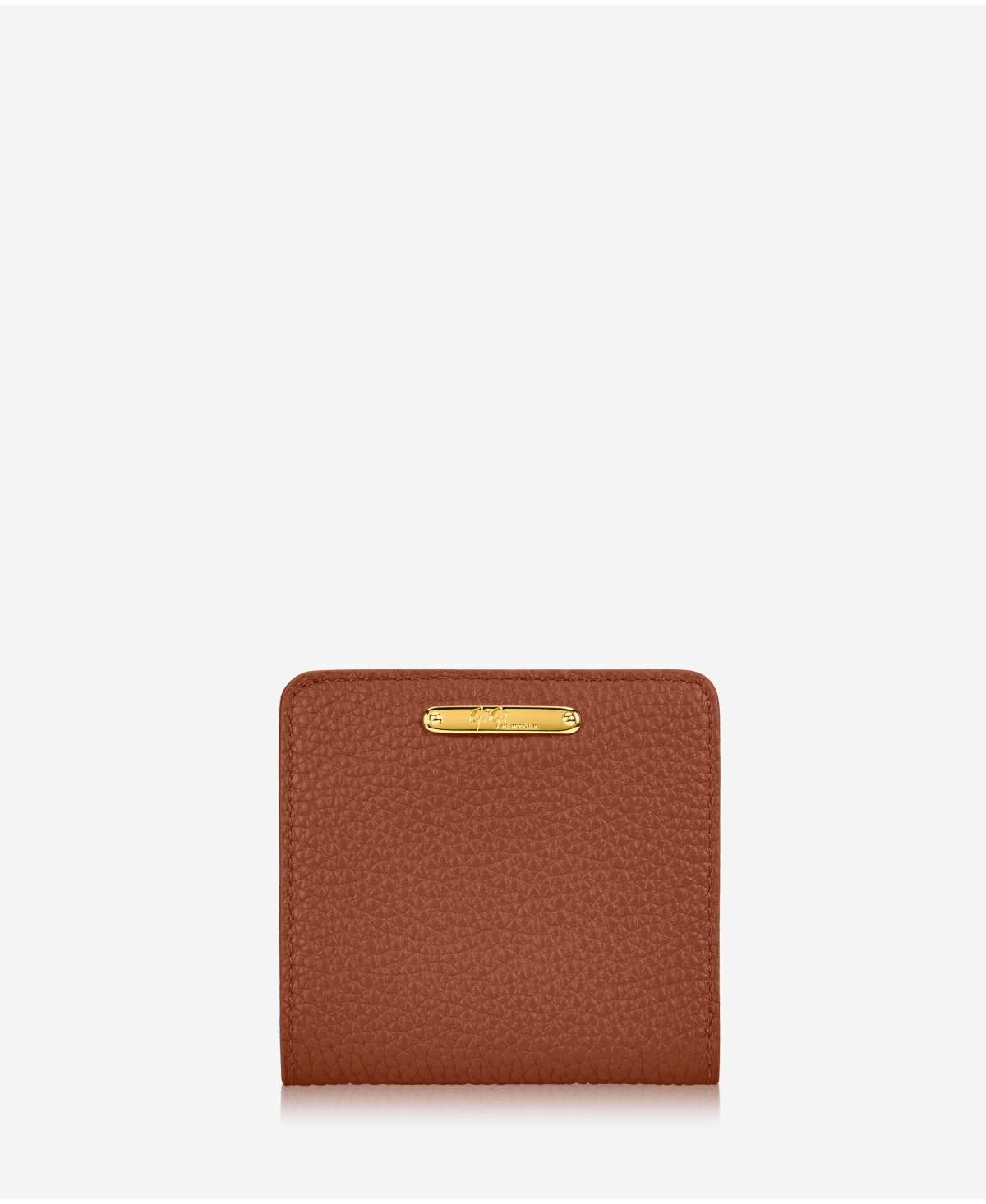 Gigi New York Mini Fold Over Wallet In Saddle