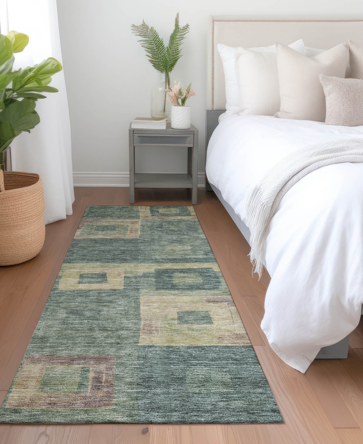 Addison Chantille Machine Washable Acn1142 2'3"x7'6" Runner Area Rug In Sage