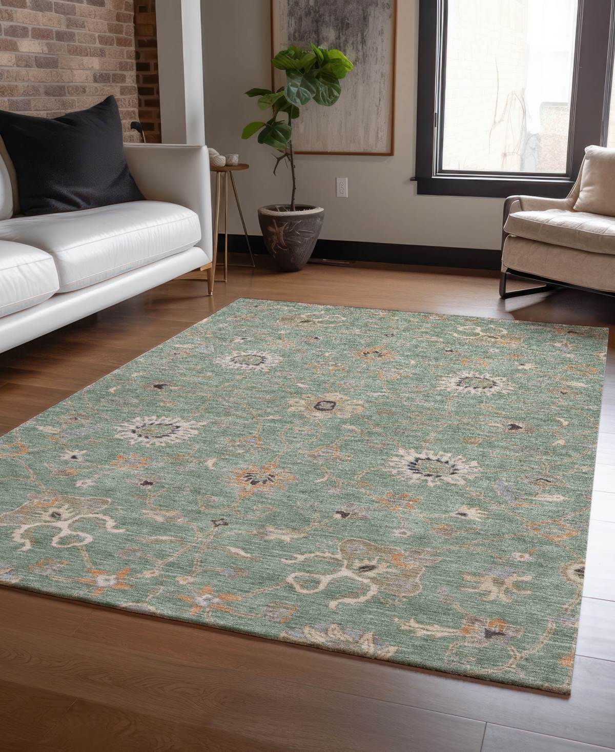 Addison Chantille Machine Washable Acn1137 9'x12' Area Rug In Thyme