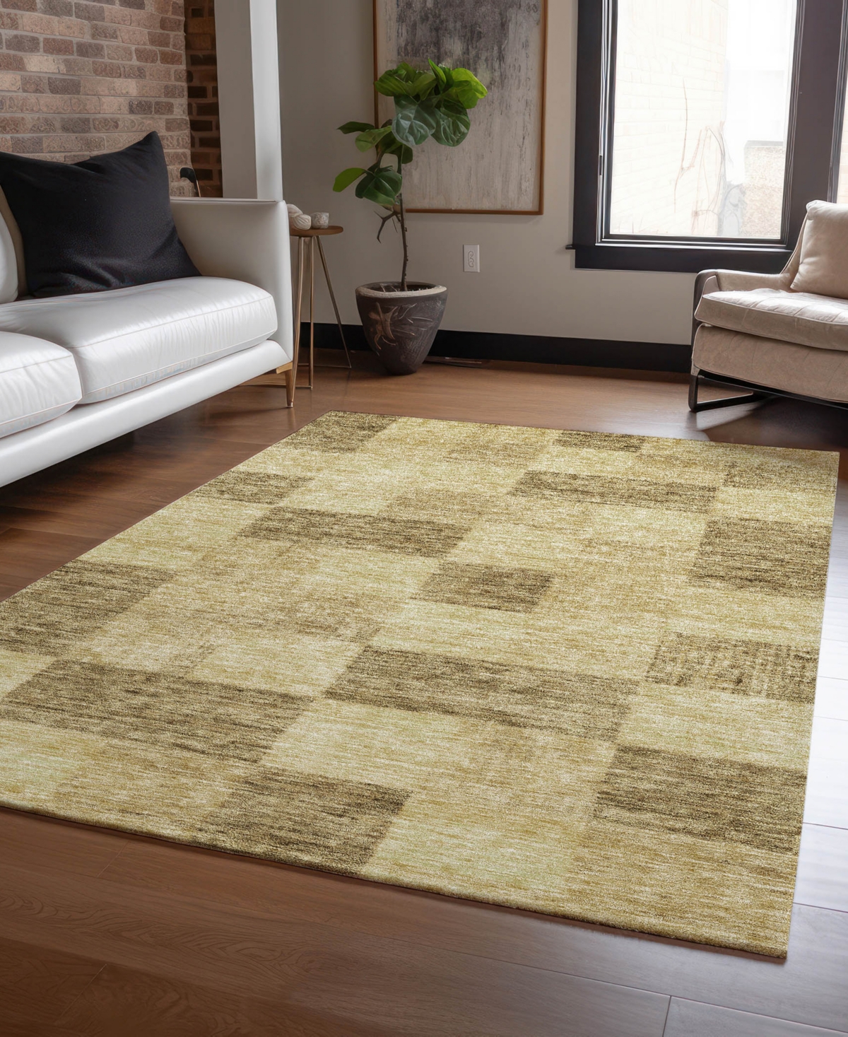Shop Addison Chantille Machine Washable Acn1139 8'x10' Area Rug In Gold