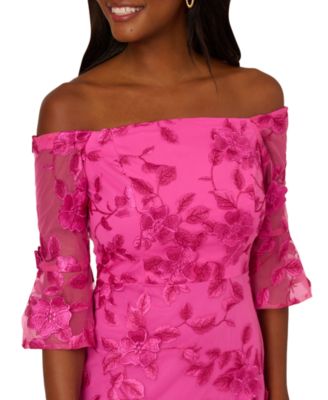 adrianna papell embroidered bell sleeve dress Adrianna Papell AP1E209716 main image 0
