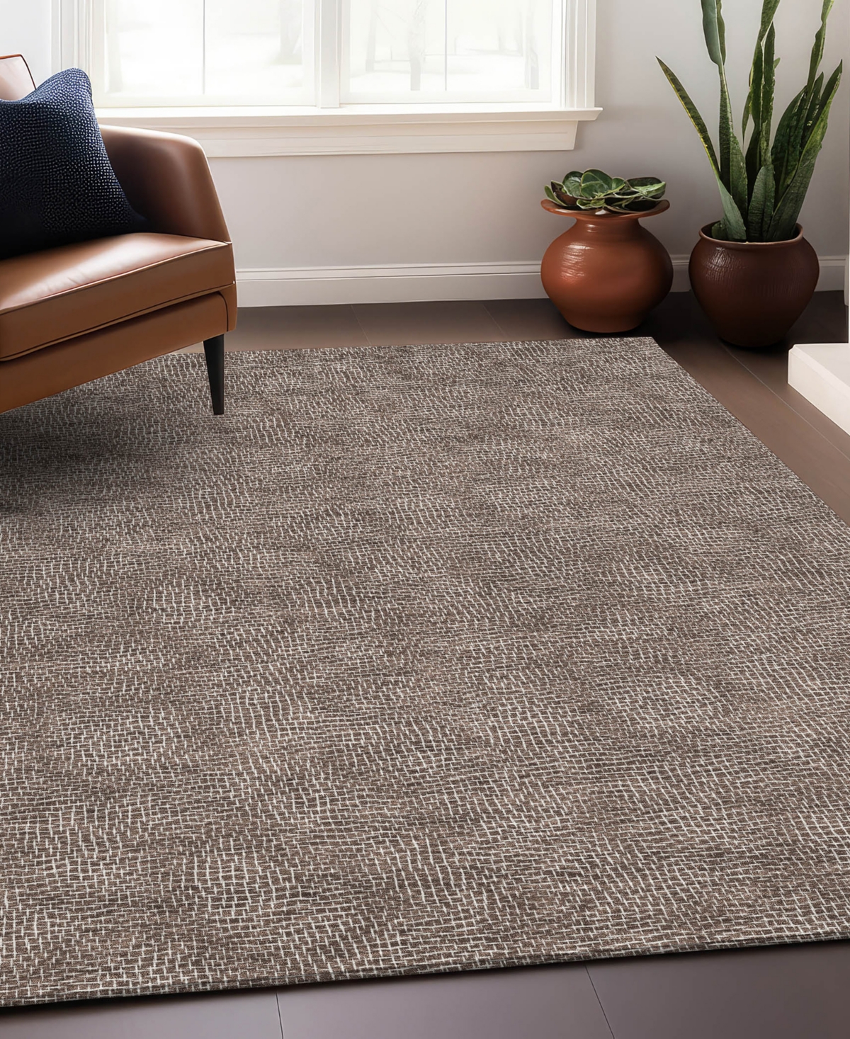 Addison Chantille Mahine Washable Acn1057 8'x10' Area Rug In Brown