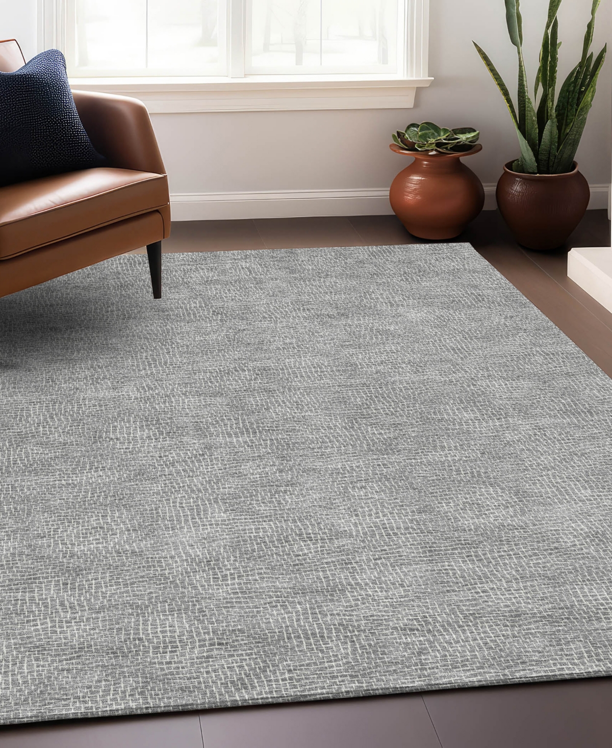Addison Chantille Mahine Washable Acn1057 2'6"x3'10" Area Rug In Gray