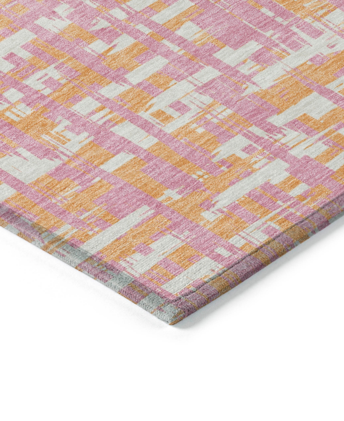 Addison Chantille Mahine Washable Acn1060 2'3"x7'6" Runner Area Rug In Pink