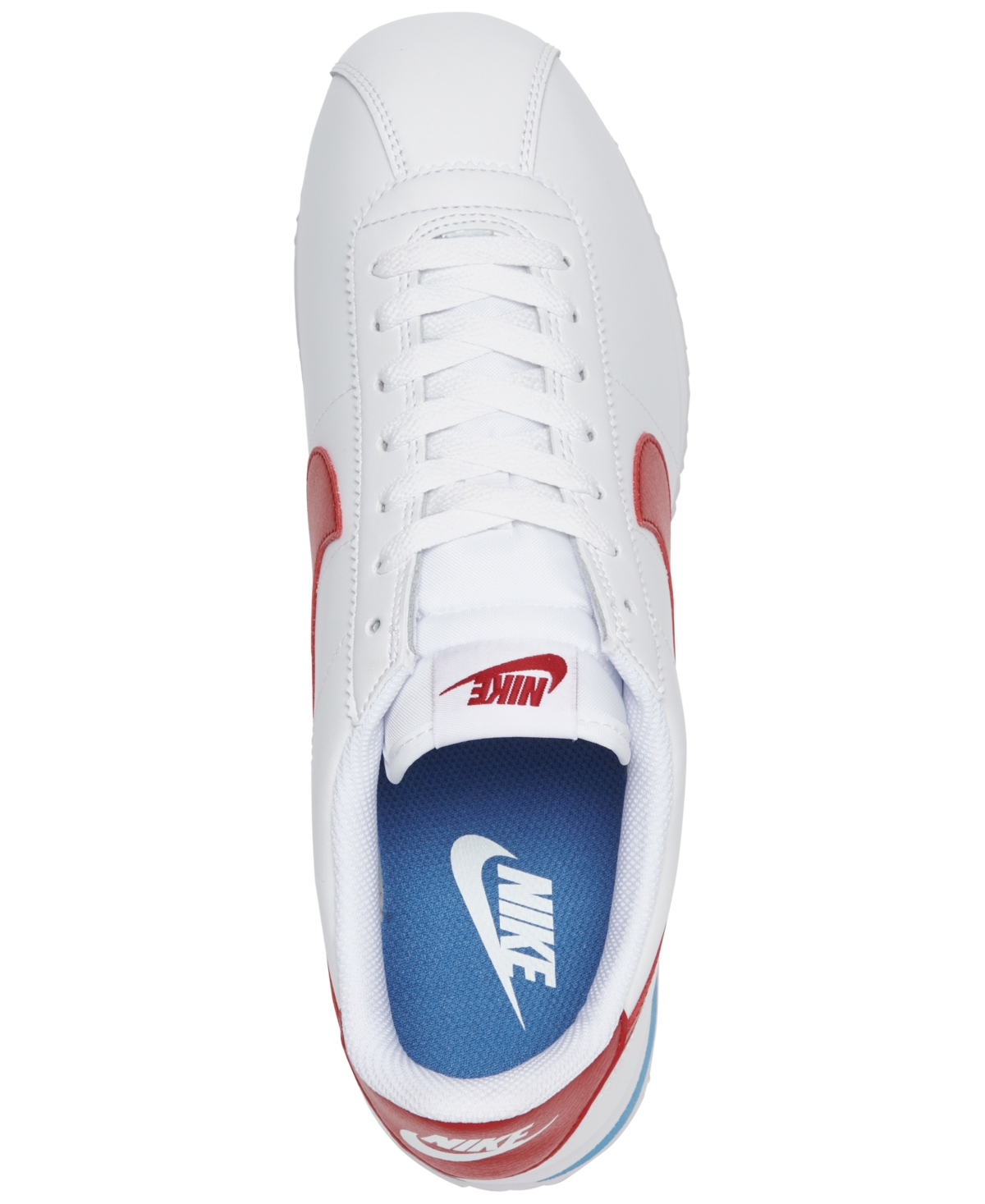 Nike Cortez Sneakers In White And Red In White,red,blue