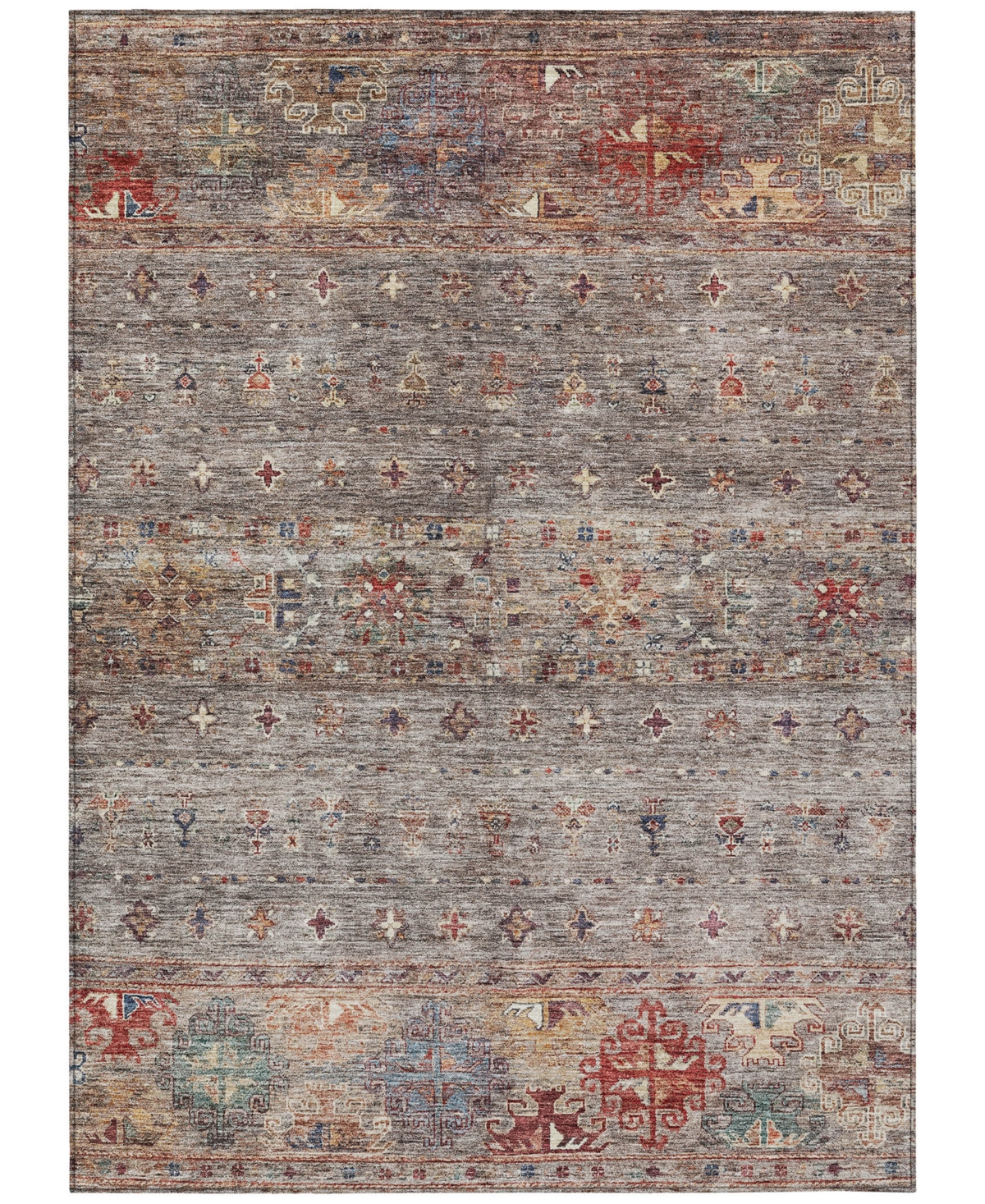 Addison Chantille Machine Washable Acn1220 8'x10' Area Rug In Gray