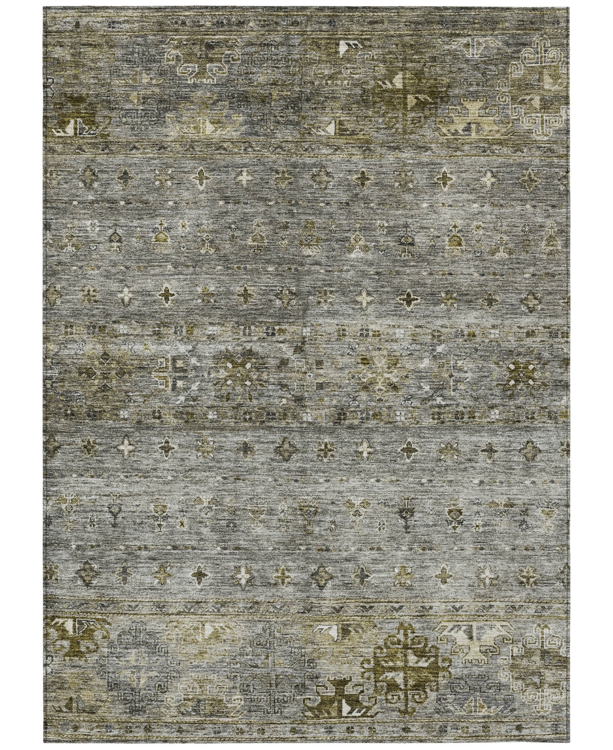 Addison Chantille Machine Washable Acn1220 5'x7'6" Area Rug In Charcoal
