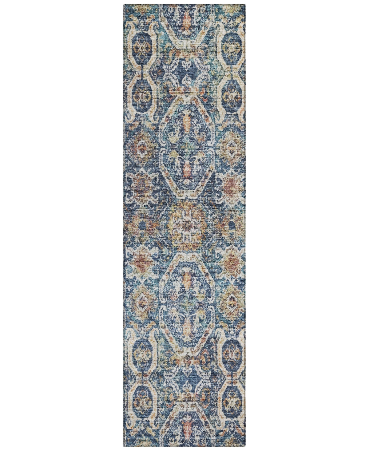 Addison Chantille Machine Washable Acn1181 2'3"x7'6" Runner Area Rug In Denim