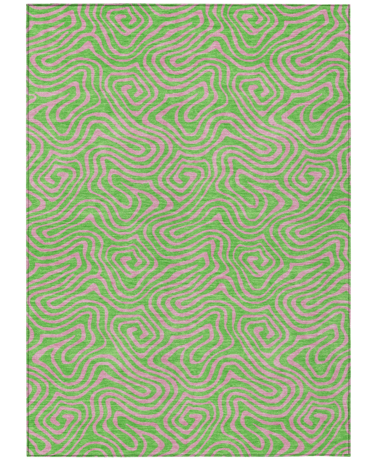 Addison Chantille Mahine Washable Acn1031 2'6"x3'10" Area Rug In Lime