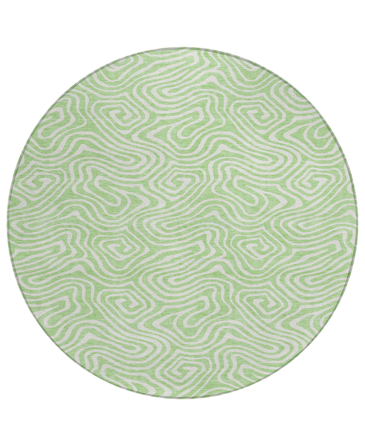 Addison Chantille Mahine Washable Acn1030 8'x8' Round Area Rug In Mint