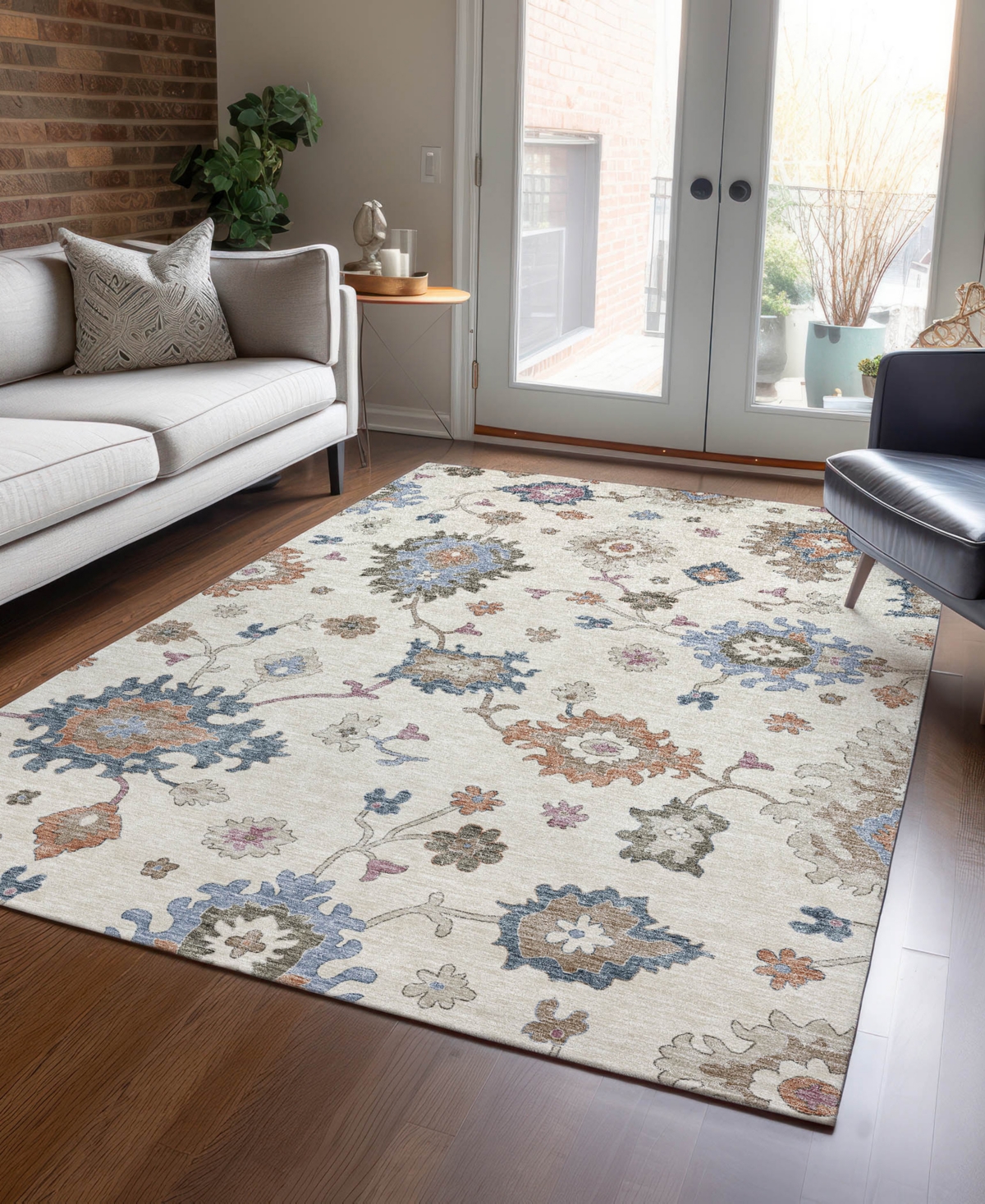 Addison Chantille Machine Washable Acn1218 5'x7'6" Area Rug In Ivory