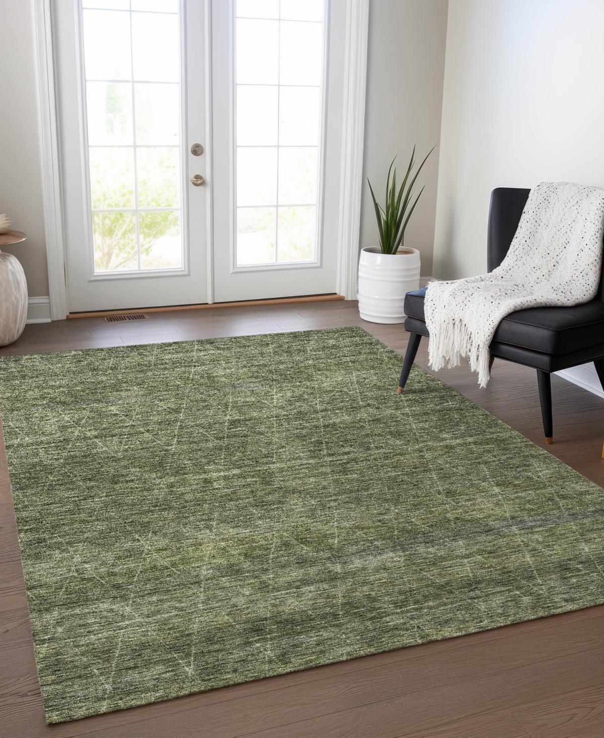 Addison Chantille Machine Washable Acn1165 2'6"x3'10" Area Rug In Olive