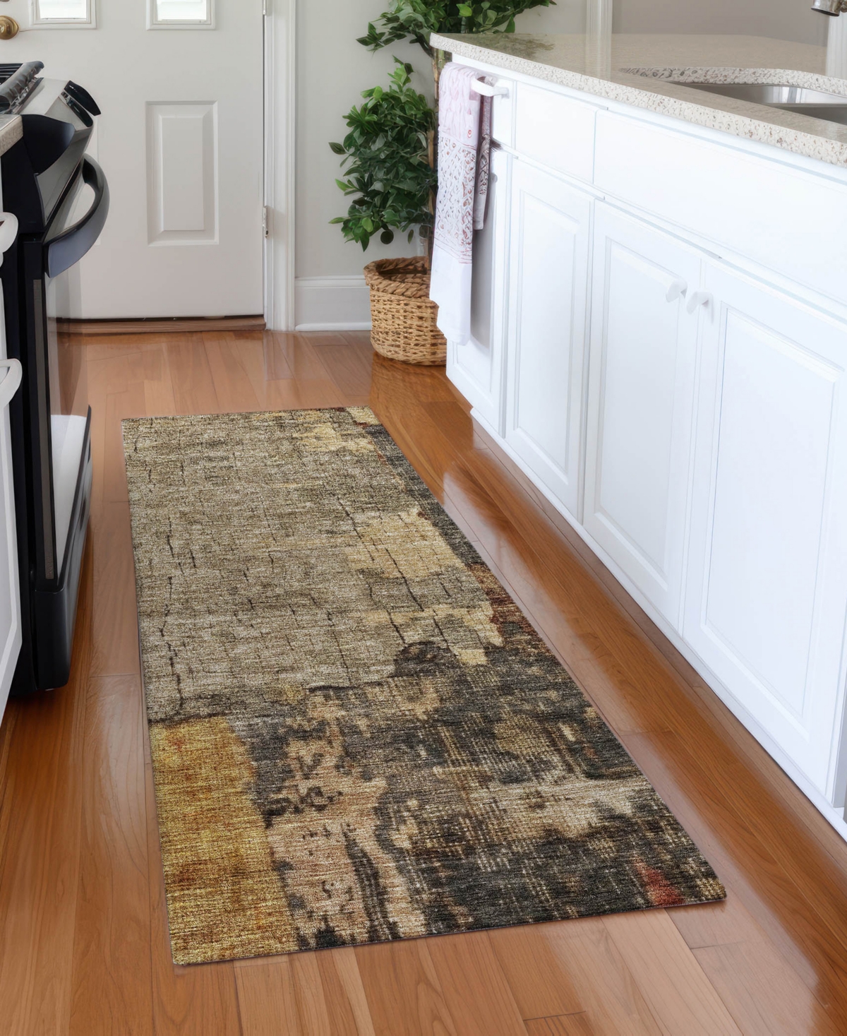 Addison Chantille Machine Washable Acn1201 2'3"x7'6" Runner Area Rug In Khaki