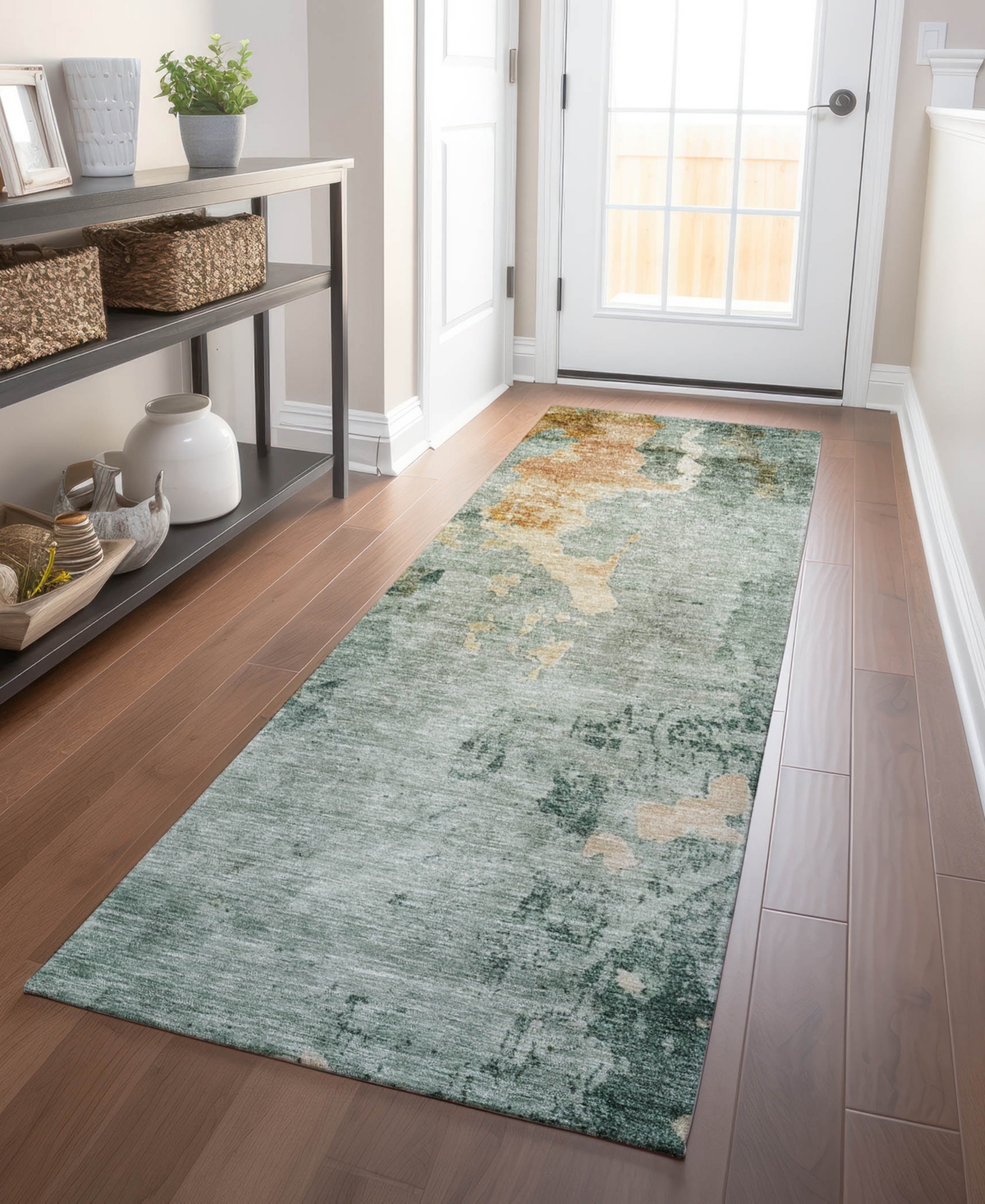 Addison Chantille Machine Washable Acn1157 2'3"x7'6" Runner Area Rug In Mint