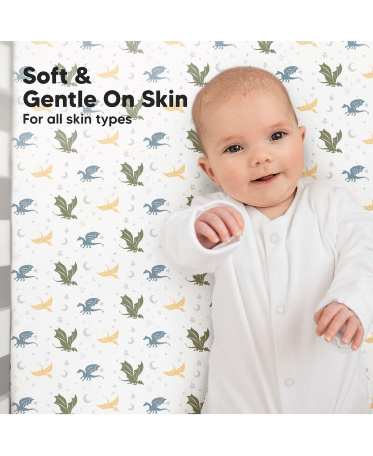 KeaBabies 2pk Fitted Crib Sheets for Boys, Girls, Organic Baby Crib Sheet, Standard Nursery Crib Sheet Cover