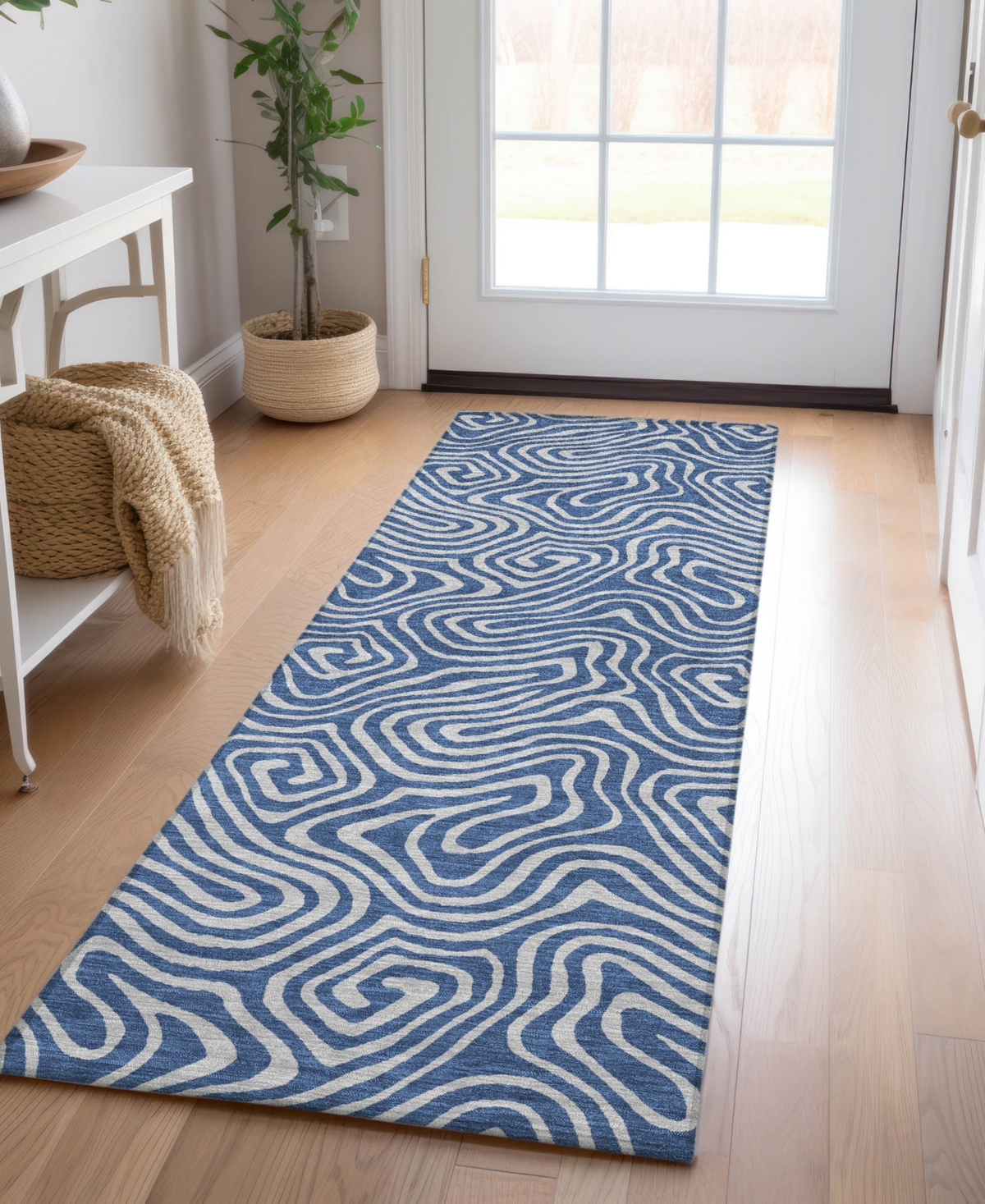 Addison Chantille Mahine Washable Acn1031 2'3"x7'6" Runner Area Rug In Navy