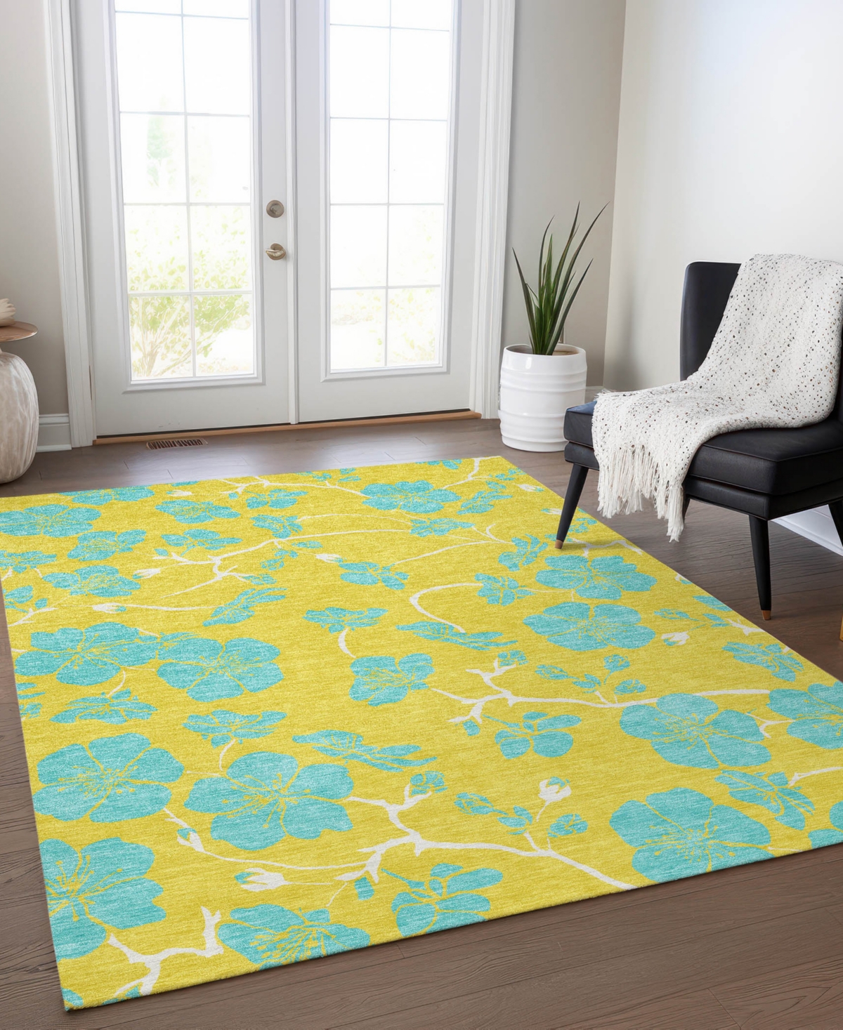 Addison Chantille Mahine Washable Acn1034 3'x5' Area Rug In Yellow