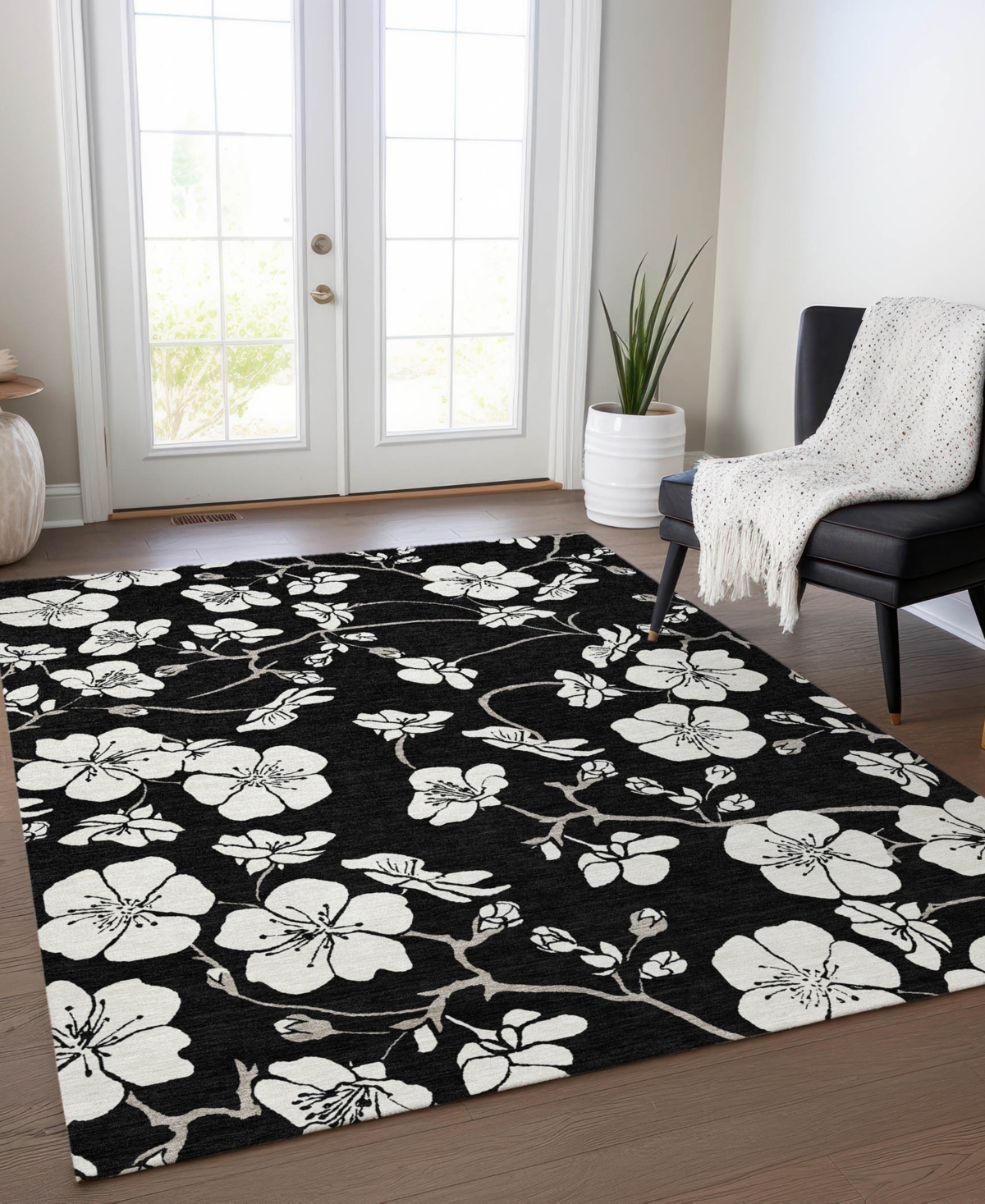 Addison Chantille Mahine Washable Acn1032 3'x5' Area Rug In Black