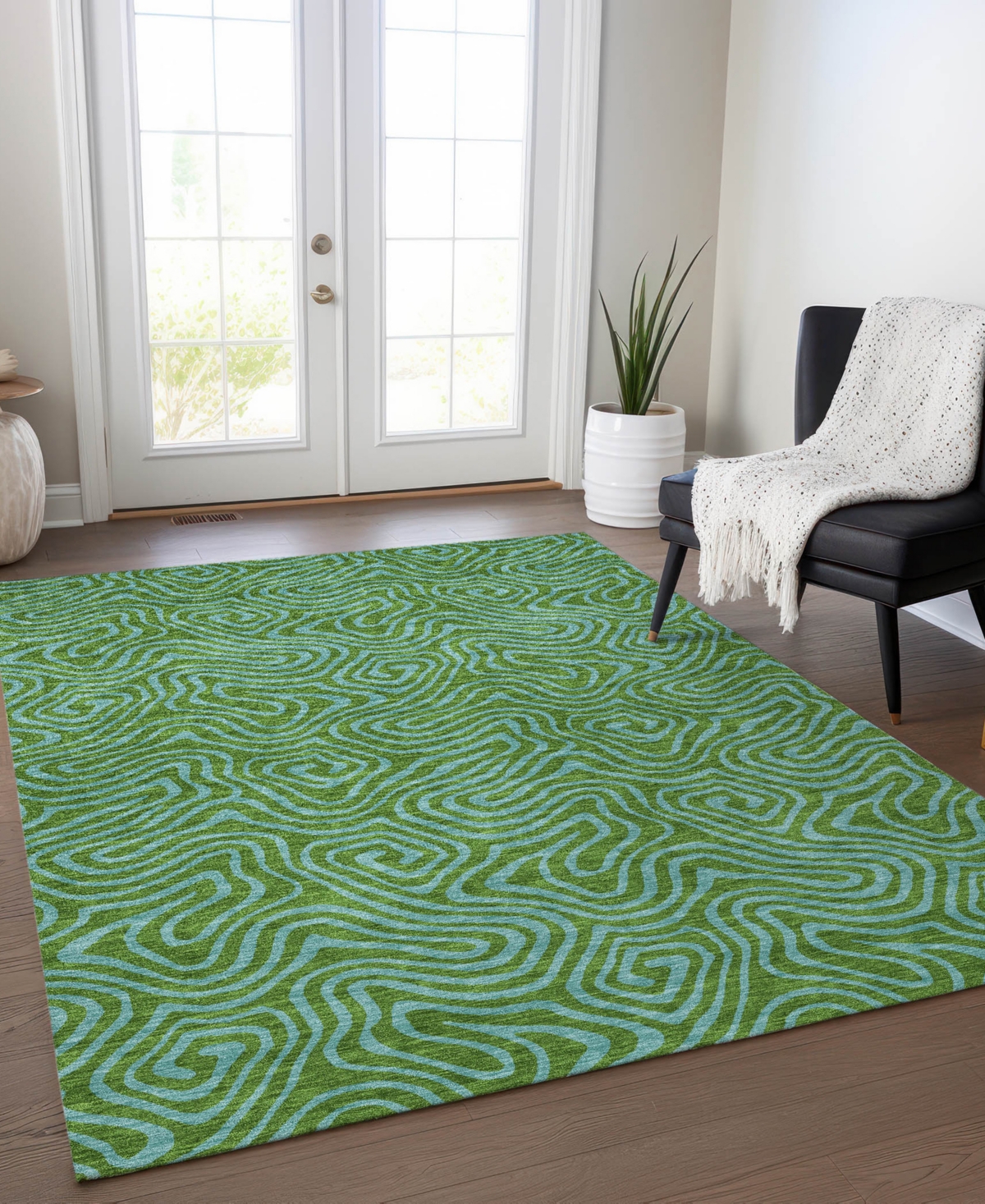 Addison Chantille Mahine Washable Acn1031 8'x10' Area Rug In Green