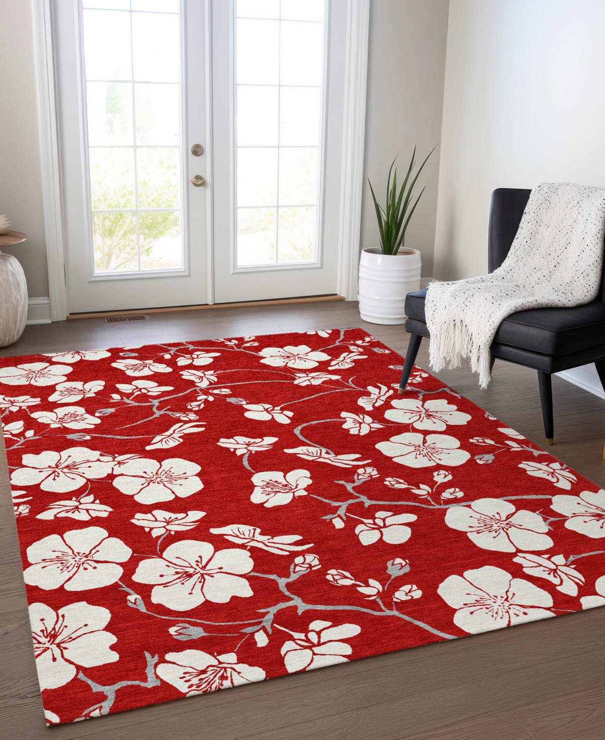 Addison Chantille Mahine Washable Acn1032 8'x10' Area Rug In Red