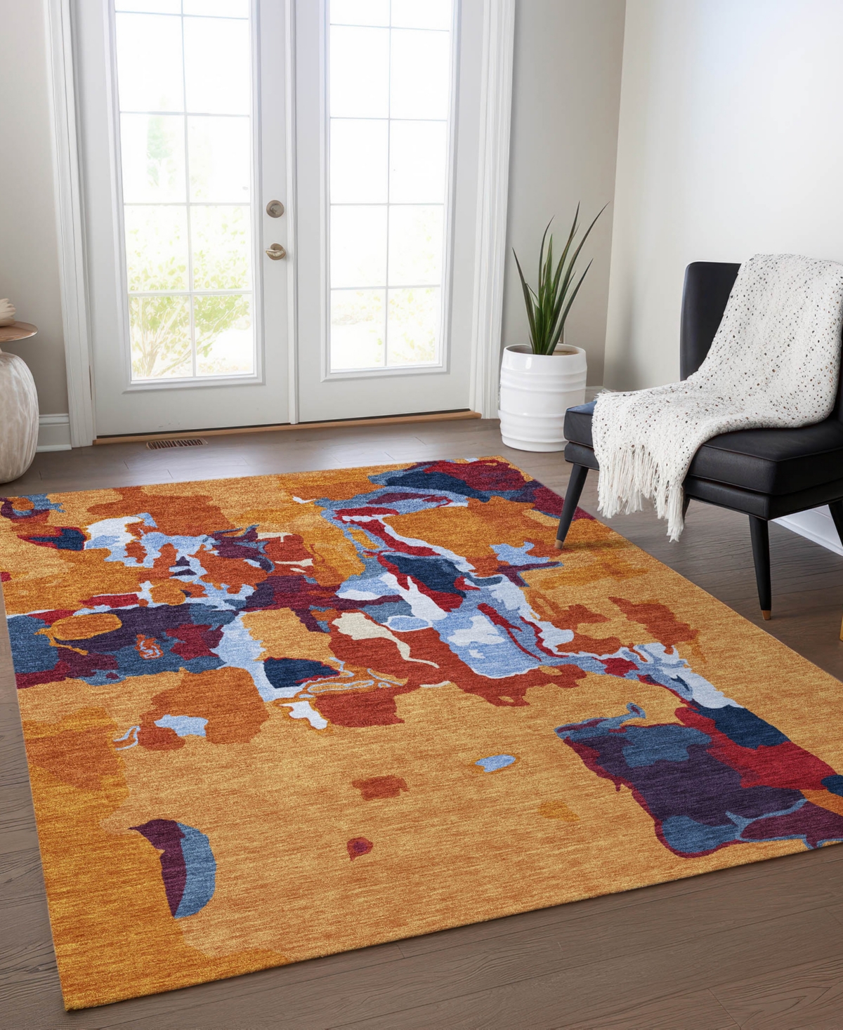 Addison Chantille Mahine Washable Acn1028 9'x12' Area Rug In Copper
