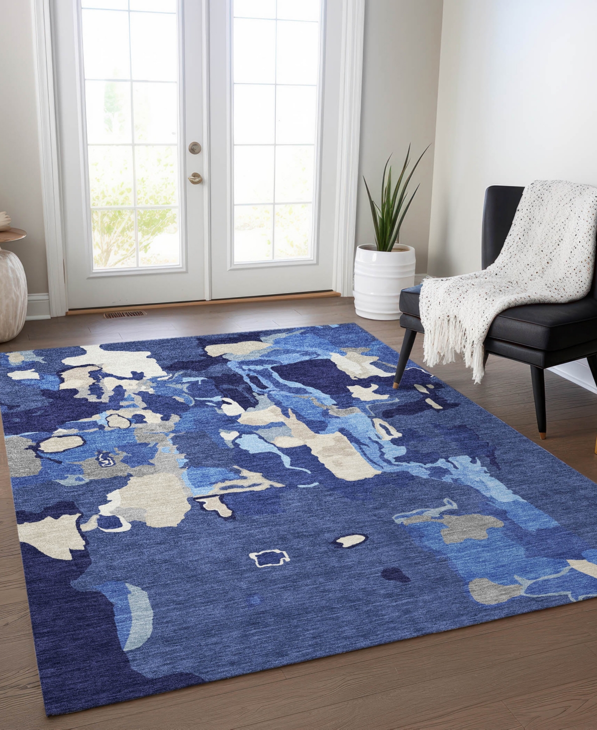 Addison Chantille Mahine Washable Acn1028 9'x12' Area Rug In Navy