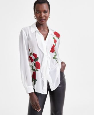 I.N.C. International Concepts - Women's Rose-Print Blouse