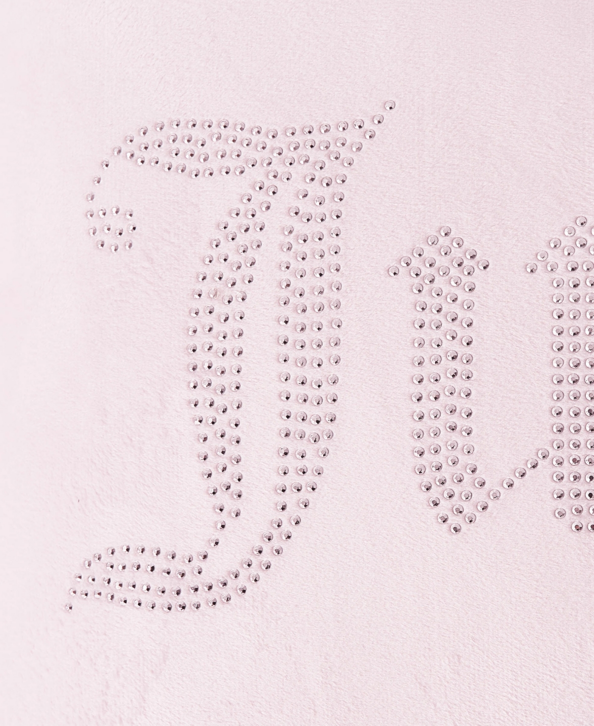 Juicy Couture Rhinestone Logo Decorative Pillow, 20" X 20" In Marshmallow Pink