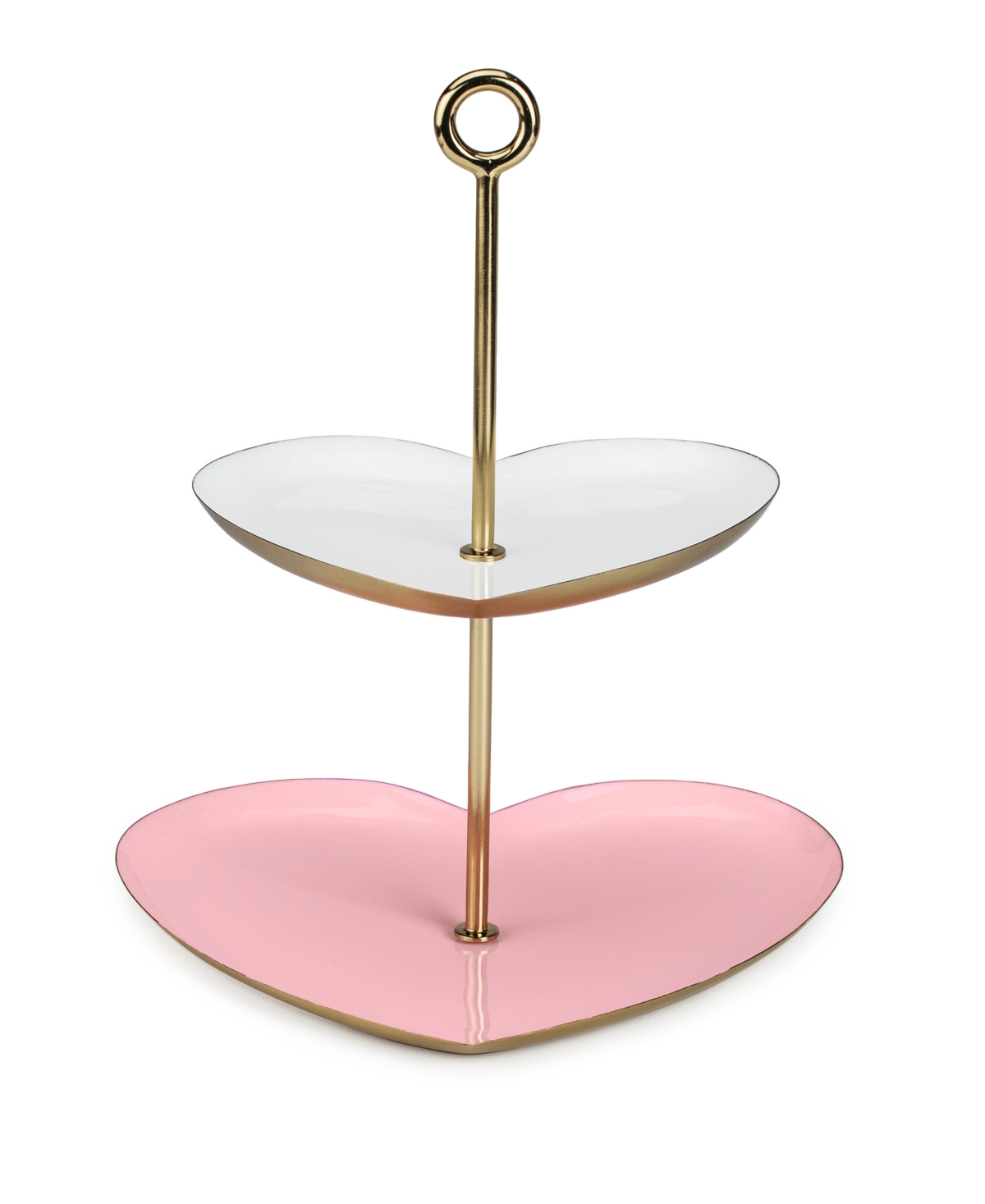 Thirstystone Two-tiered Heart Stand In White,pink