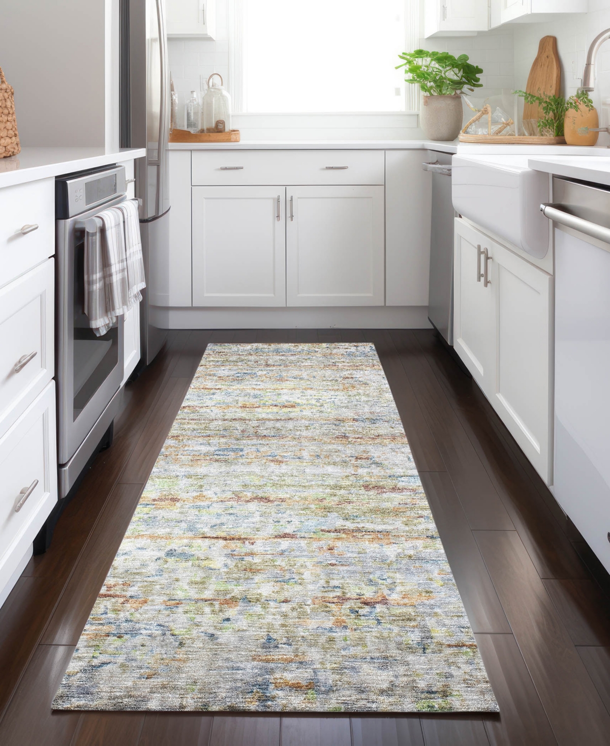 Addison Chantille Machine Washable Acn1127 2'3"x7'6" Runner Area Rug In Copper