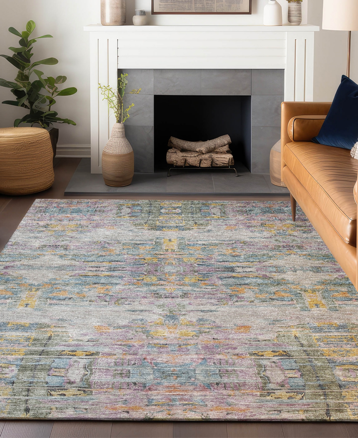 Addison Chantille Machine Washable Acn1112 5'x7'6" Area Rug In Ivory