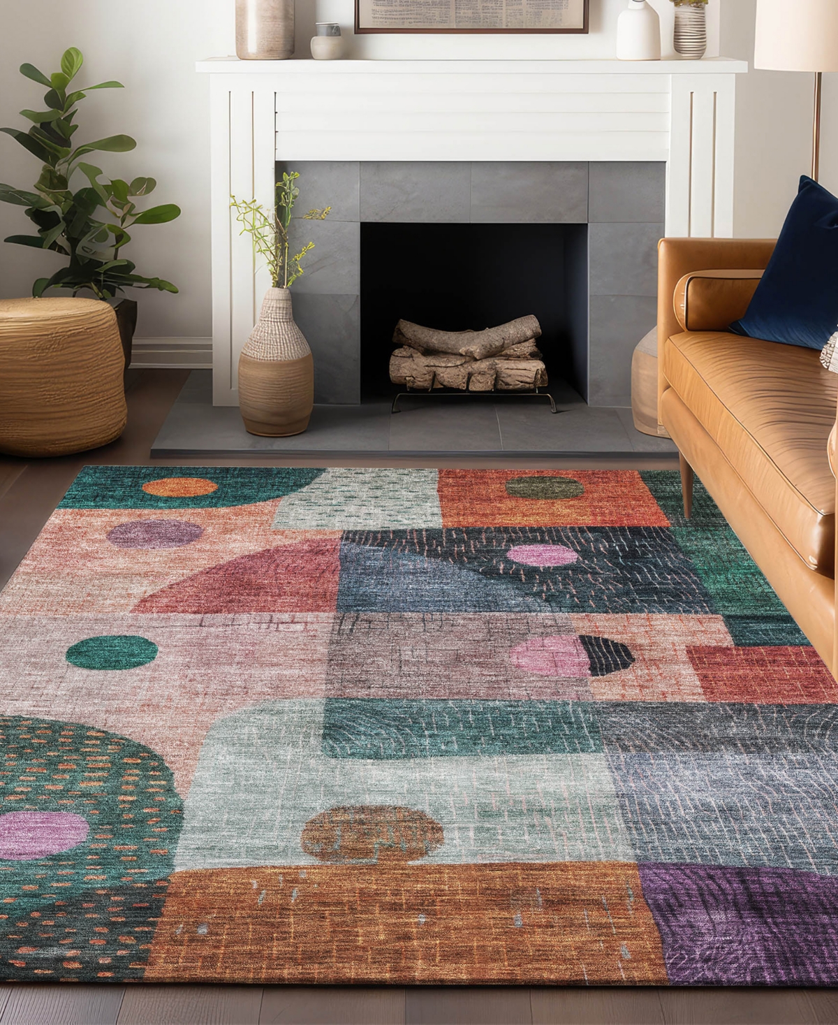 Addison Chantille Machine Washable Acn1117 3'x5' Area Rug In Orange