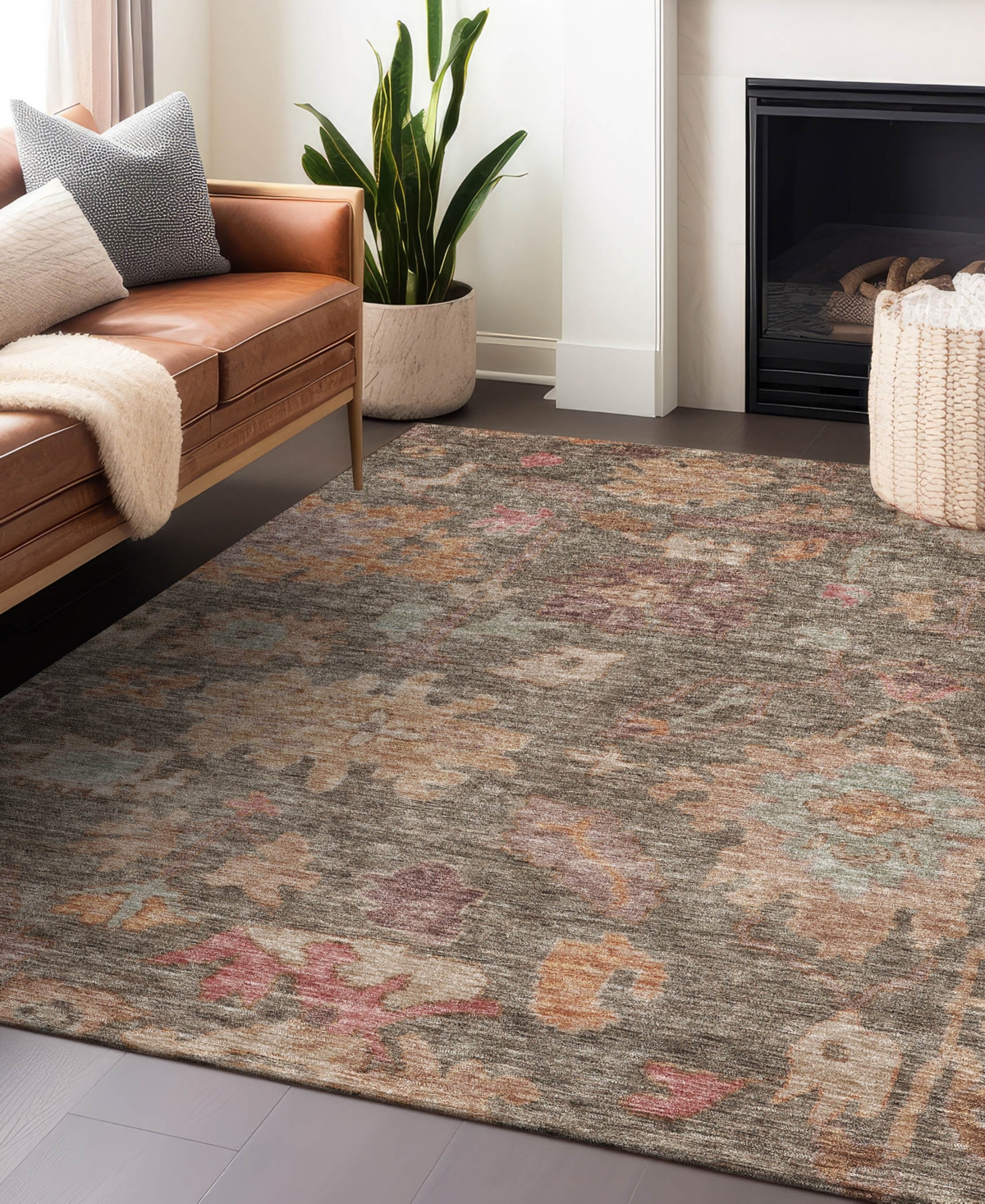 Addison Chantille Machine Washable Acn1108 3'x5' Area Rug In Brown