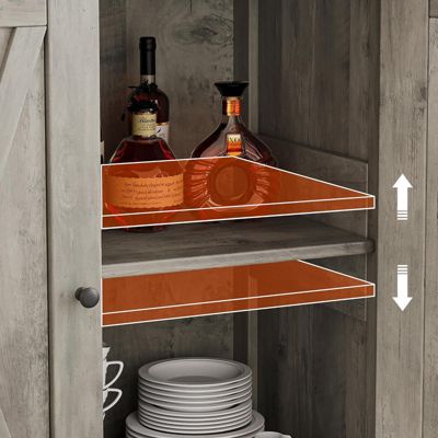 Buffet Cabinet Farmhouse Storage Cabinet with Doors and Shelves, Sideboards Cabinet with Storage Accent Console Cabinet for Living Room, Dining Room