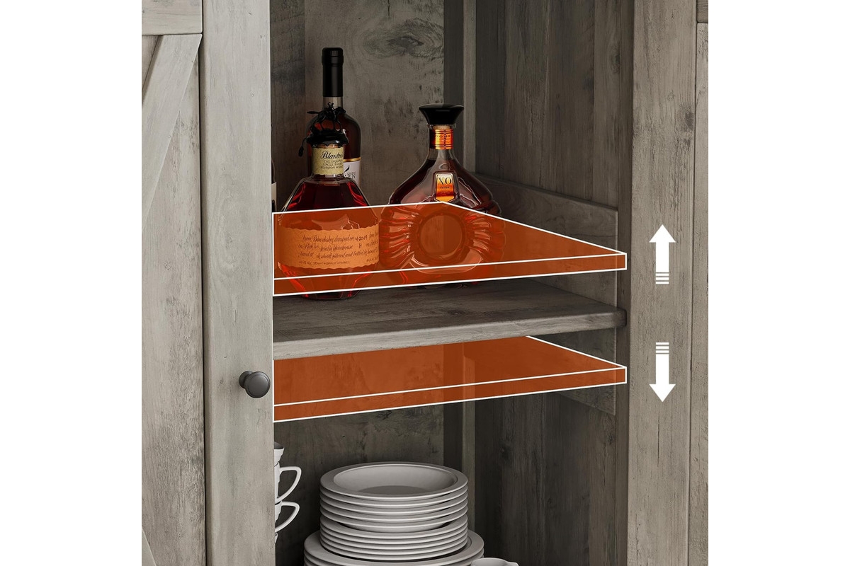 gaomon Buffet Cabinet Farmhouse Storage Cabinet with Doors and Shelves, Buffets and Sideboards Entryway Cabinet with Storage Accent Console Cabinet fo