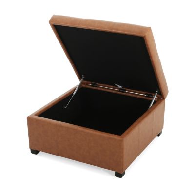 Streamdale CARLSBAD PU STORAGE OTTOMAN