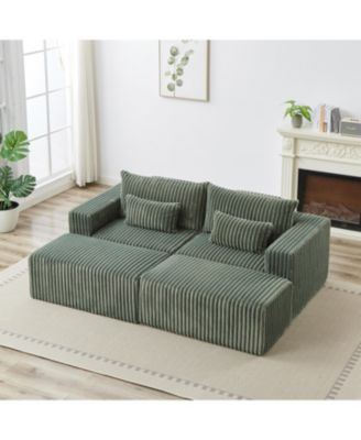 Streamdale Oversized Plush Sectional Lounge, Removable Footstools