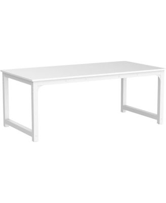 78.7"x39.4" Dining Table, Industrial Kitchen Table for 8-10 Person, Rectangular Dinner Table for Dining Room Kitchen Living Room, with Heavy Duty Metal Legs